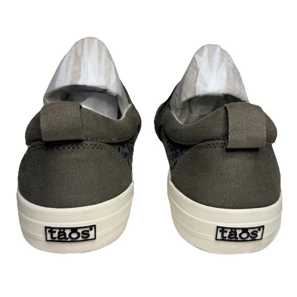 Taos Rubber Soul Olive Branch Canvas Slip On Sneaker Shoes Womens Sz 7 RBS-13650 - Picture 3 of 5